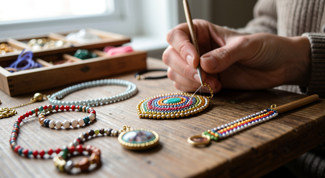 Craft work
          Beadwork and jewelry making projects