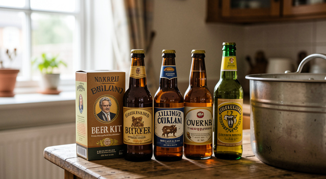Home brewing in England
          Beer kits, bottled bitter and country wine explained plainly